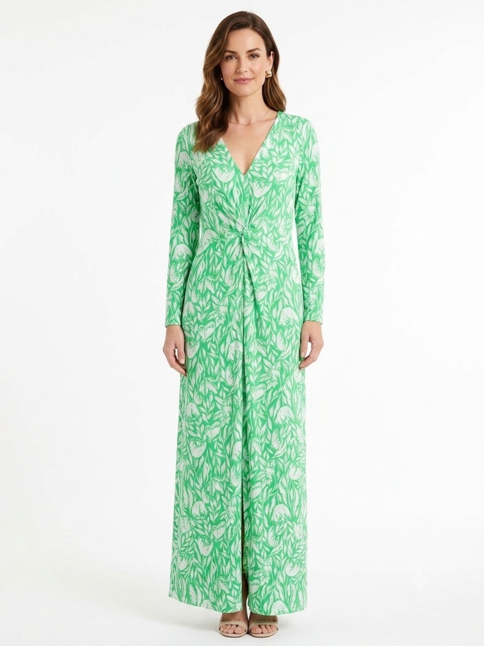 Lilly Pulitzer Maxi Dress Fauna Green Tulip Tango